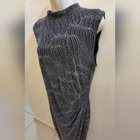 NWOT Anne Klein Mock Neck Midi Dress - Picture 4 of 7